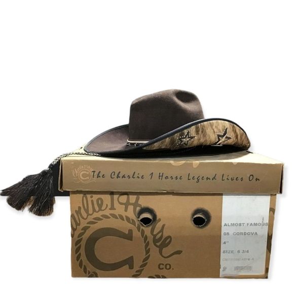 CHARLIE 1 HORSE Back at the Ranch Almost Famous "Cordova" Brown Hat 6 3/4 - Picture 10 of 10
